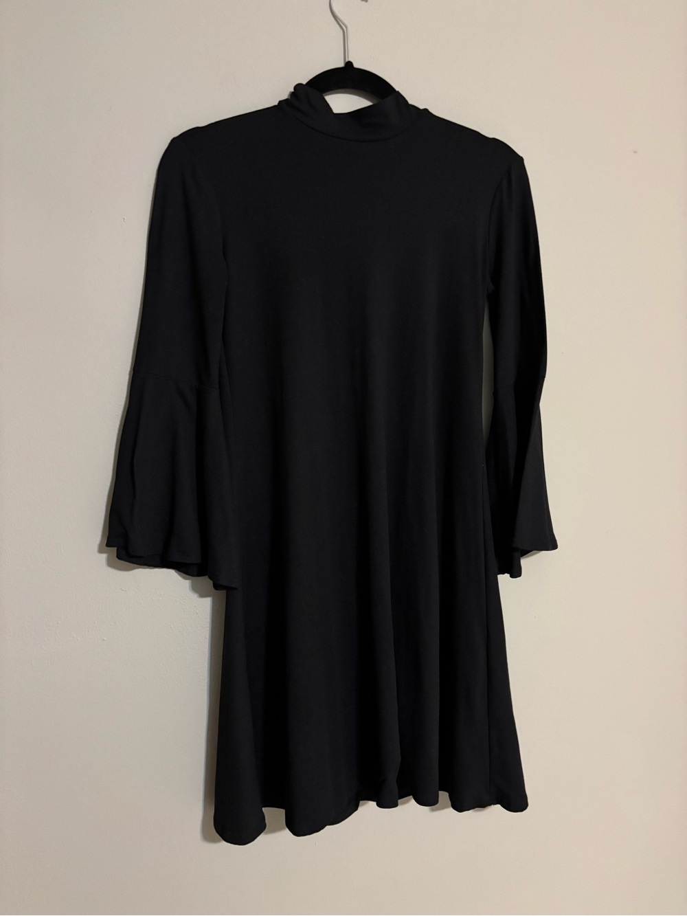Rebel Sugar Black Long-Sleeve Mock Neck Dress